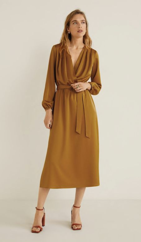 Satin Tie Dress, featured on @thefashiondetour